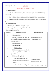 Giáo án môn Chính tả (nghe - Viết) kéo co, phân biệt r / d / gi / ât / âc