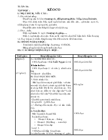 Giáo án môn Tập đọc: Kéo co