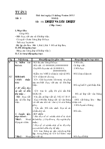 Giáo án môn Toán 4 - Tiết 11: Triệu và lớp triệu (tiếp theo)