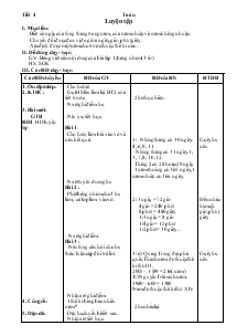 Giáo án môn Toán 4 - Tiết 4: Luyện tập