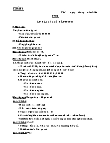 Giáo án môn Toán 4 - Tuần 1 năm 2006