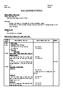 Giáo án môn Toán 4 - Tuần 19 đến tuần 28