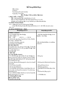 Giáo án môn Toán khối 4 - Bài: Ôn tập về số tự nhiên (tiếp theo)