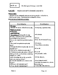 Giáo án tổng hợp lớp 4 - Nguyễn Thị Tuyết - Trường Tiểu học Phan Bội Châu - Tuần 11