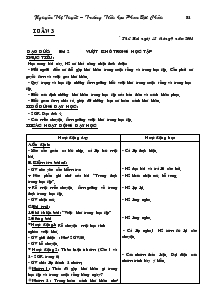 Giáo án tổng hợp lớp 4 - Nguyễn Thị Tuyết - Trường Tiểu học Phan Bội Châu - Tuần 3