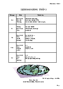 Giáo án tổng hợp lớp 4 - Tuần 2