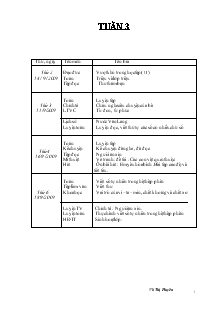 Giáo án tổng hợp lớp 4 - Tuần 3