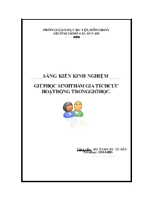 Sáng kiến kinh nghiệm giúp học sinh tham gia tích cực hoạt động trong giờ học