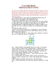 Giáo án bồi dưỡng học sinh giỏi môn Toán lớp 4, 5 - Cắt ghép hình trên giấy kẻ ô vuông