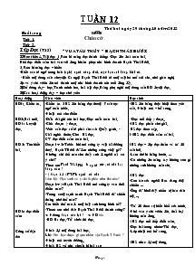 Giáo án các môn khối 4 - Tuần 12