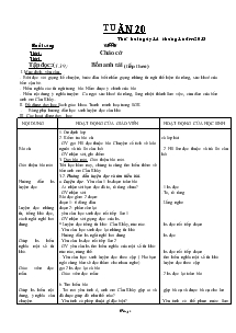 Giáo án các môn khối 4 - Tuần 20