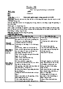 Giáo án các môn khối 4 - Tuần 30