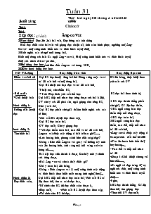 Giáo án các môn khối 4 - Tuần 31