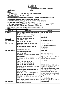 Giáo án các môn khối 4 - Tuần 6