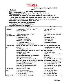 Giáo án các môn khối 4 - Tuần 8