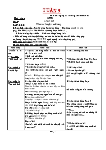 Giáo án các môn khối 4 - Tuần 9