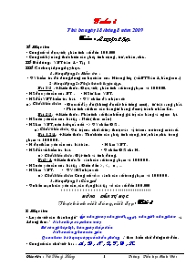 Giáo án giảng dạy các môn khối 4 - Tuần 1