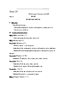 Giáo án giảng dạy các môn khối 4 - Tuần 27