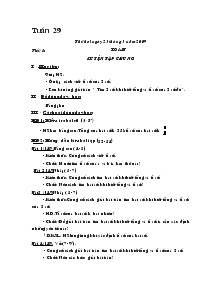 Giáo án giảng dạy các môn khối 4 - Tuần 29