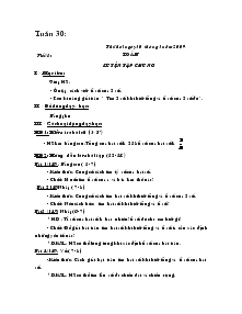 Giáo án giảng dạy các môn khối 4 - Tuần 30