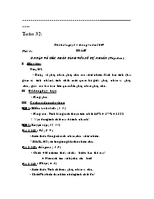 Giáo án giảng dạy các môn khối 4 - Tuần 32