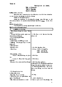 Giáo án giảng dạy khối 4 - Tuần 16