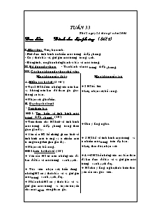 Giáo án khối 4 - Trường Tiểu học Thị trấn Lam Sơn - Tuần 33