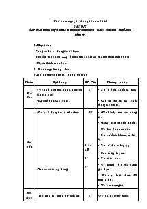 Giáo án khối 4 - Tuần 12 - Thứ 5