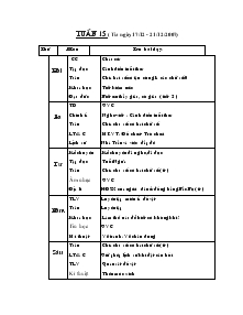 Giáo án khối 4 - Tuần 15