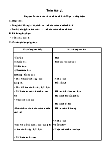 Giáo án môn Toán 4 (buổi chiều)