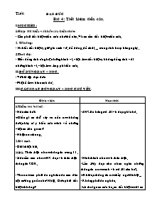 Giáo án lớp 4 môn Đạo đức - Bài 4: Tiết kiệm tiền của