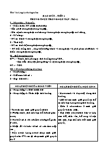 Giáo án lớp 4 môn Đạo đức - Tiết 1: Trung thực trong học tập (tiết 1)