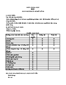 Giáo án lớp 4 môn  khoa học - Bài 1: Con người cần gì để sống (Tiếp)