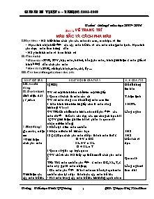 Giáo án lớp 4 môn Mĩ thuật - Bài 1: Vẽ trang trí màu sắc và cách pha màu (tiết 21)