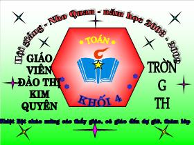 Giáo án lớp 4 môn Toán - Phép cộng phân số