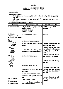 Giáo án lớp 4 môn Toán - Tuần 7:  Tiết 31 : Luyện tập