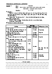 Giáo án lớp 4 Tuần 02 môn : Thể dục bài 3 : Quay phải, quay trái, dàn hàng, dồn hàng trò chơi “ thi xếp hàng nhanh”