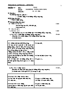 Giáo án lớp 4 Tuần 09 môn : Toán - Tiết 42: Hai đường thẳng song song