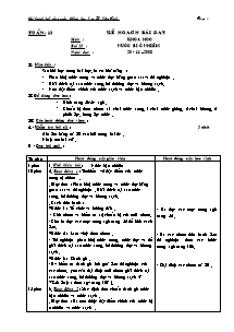Giáo án lớp 4 Tuần 13 môn : Khoa học - Bài 25 : Nước bị ô nhiễm