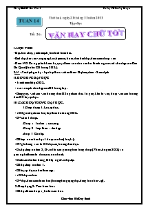 Giáo án lớp 4 Tuần 14 môn Tập đọc: Tiết 26: Văn hay chữ tốt