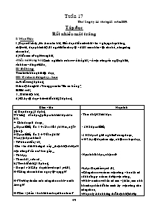Giáo án lớp 4 Tuần 17 môn Tập đọc: Rất nhiều mặt trăng (Tiếp theo)