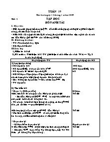 Giáo án lớp 4 tuần 19 môn Tập đọc - Tiết 2: Bốn anh tài