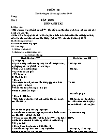 Giáo án lớp 4 tuần 20 môn Tập đọc - Tiết 2: Bốn anh tài