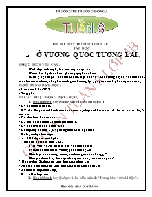 Giáo án lớp 4 Tuần 8 môn Tập đọc: Tiết 14 : Ở vương quốc tương lai