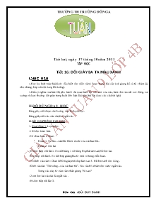 Giáo án lớp 4 Tuần 9 môn Tập đọc: Tiết 16: Đôi giày ba ta màu xanh