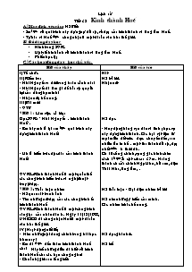 Giáo án Lịch sử - Tiết 32: Kinh thành Huế