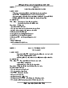 Giáo án lớp 1 môn Mĩ thuật - Bài 10: Xem tranh phong cảnh