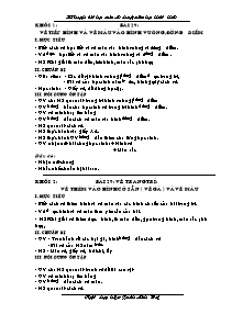 Giáo án lớp 1 môn Mĩ thuật - Bài 29: Vẽ tiếp hình và vẽ màu vào hình vuông, đường diềm