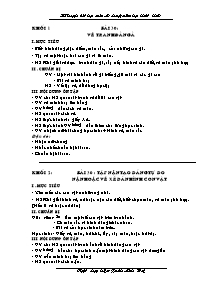 Giáo án lớp 1 môn Mĩ thuật - Bài 30: Vẽ tranh đàn gà