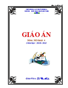 Giáo án lớp 4 môn Mĩ thuật - Bài 1: Vẽ trang trí màu sắc và cách pha màu (Tiết 1)